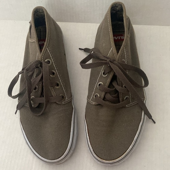 Levi’s tan canvas lace up sneakers size is 10 - Picture 8 of 14